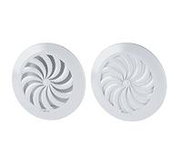 Prostko LTD White Circle Air Vent Grille - 100mm / 4 in - with Shutter and Fly Screen Mesh - Ventilation Duct Cover.