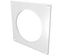 Prostko LTD White Flat Duct Wall Plate - 170mm x 170mm / 125mm - Plastic Ducting Hose Rosette Collar/Robust and Versatile Plates