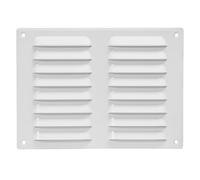 Prostko LTD White Metal Air Vent Grille - 260mm x 190mm - with Fly Screen Flat Louvre - Duct Cover.