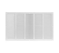Prostko LTD White Metal Air Vent Grille/500mm x 300mm/with Fly Screen - Anti Insect Mesh/Modern Rectangular Flat Louvre Duct Cover