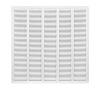 Prostko LTD White Metal Air Vent Grille / 500mm x 500mm / with Fly Screen - Anti Insect Mesh/Modern Flat Duct Cover
