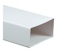 Prostko LTD White Rectangular Channel - 55mm x 110mm / 75mm x 150mm - Lightweight PVC Plastic - Ventilation Flat Duct Pipe/Tube. (75mm x 150mm - Length: 500mm / 0.5m)