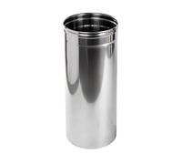 Prostko Stainless Steel Stove Pipe - Chimney Flue Liner - Rigid Multi Fuel - Size: 4'', 5'', 6'', 7'', 8''. (140mm / 5.51'' (L - 500mm / 0.5m)), Silver