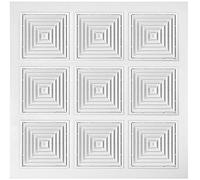 Prostko Suspended Ceiling Tile 595mm x 595mm Square Panels Air Vent Grille Diffusers RS, White