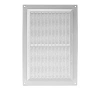 Prostko White Air Vent Grille - 250mm x 170mm - Flat Louvre - Duct Ventilation Cover.