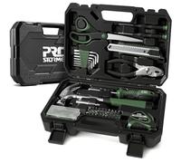Prostormer 93-Piece Tool Kit, Basic Household Repair Tool Set with Toolbox Storage Case, Small Starter Tool Box Kit for Homeowners and College Students (Green)