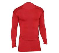 Prostyle Sports Compression Armour Baselayer Top Thermal Skins Shirt (Red, Medium)