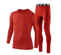 PROSTYLE SPORTS Junior Boys Long Sleeve Compression Set compression Top Compression bottom Full Sleeve Shirt Pant MMA Football Surfing Kayaking Gym Athletic (Maroon, 13-14 Years)