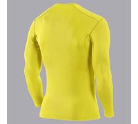 PROSTYLE SPORTS Personalised Compression Armour Baselayer Top Thermal Skins Shirt Medium Yellow