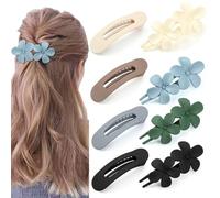 ProSuites 8 PCS Flat Hair Clips, 2 Styles French Claw Clips for Women Girls Thin Hair