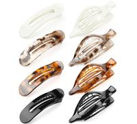 ProSuites 8 PCS Flat Hair Clips, 2 Styles French Claw Clips Strong Hold for Women Girls Thin Hair
