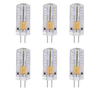 Prosxylate 6Pcs G4 LED Bulb 12V, Color LED Bulb with Uniform Light Output, Easy Install Replacement for Halogen T3 Bulb, 3W Equivalent to 20W, for RV Garden Cabinet Lighting (Red)