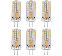 Prosxylate 6Pcs G4 LED Bulb 12V, Color LED Bulb with Uniform Light Output, Easy Install Replacement for Halogen T3 Bulb, 3W Equivalent to 20W, for RV Garden Cabinet Lighting (Warm White)