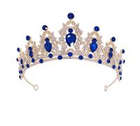 Prosy Gold Tiara Wedding Tiaras and Crowns for Women Rhinestone Queen for Women Princess Crown Birthday Tiara Headbands for Wedding Prom Bridal Party Halloween Costume Christmas Gifts (Blue)