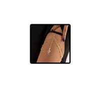 Prosy Sparkle Layered Snake Leg Chain Body Chains Thigh Chain Party Bikini Jewelry Accessories Adjustable for Women and Girls (Gold)