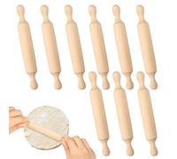 prota 9 PCS Mini Rolling Pin, Small Wooden Rolling Pins, Playdough Wooden Rollers with 2 Rollers Handle Playdough Dough Roller for for Baking Cookie Pizza Pastry