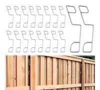 prota Fence Panel Clips and Wedges, 50 PCS Fence Panel Grips Clips, Stainless Steel Fence Clips for Panels Fence Wedges to Stop Rattling and Banging for Garden Wind Protector (50)