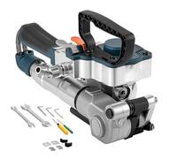 Protable Pneumatic Strapping Tool, 3500N Tension Pneumatic Welding Banding Machine with Buckle-free Design, Automatic Hand Held Air Bundling Packaging Baler for PP PET Belt(19-25mm)