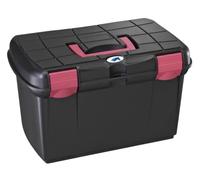 Plastica Panaro Tack Box Medium - 161 - Black/Fuchsia
