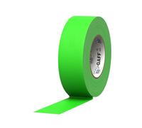 ProTapes 840178016652 Pro Gaff Premium Matte Cloth Gaffers Tape with Rubber Adhesive, 50 yd. Length x 2" Width, Fluorescent Green