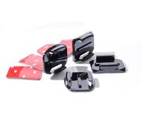 PROtastic 2x Curved + 2x Flat Mounts + 4x Sticky Adhesive Pads for GoPro and SJCAM Action Camera Helmet Mounts