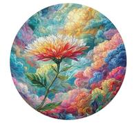 Protea Cynaroides 68 Piece Circular Puzzle Flowers Plants Trees Animal Shape Learning Through Play Educational Puzzle for Kids & Adults Idea Home Decor 68 PCS