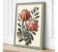 Protea Studies Botanical Canvas Wall Art Print 24x16 Inch