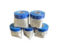 ProTec 550mm x 20m Drop Down Film Tape Roll (5 Pack) - Waterproof/Dust Proof/Painters/Plasterers/Renderers Tape