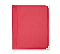 Protec Leatherette Deluxed Padded Sheet Music Folder with Brass Corners, Red, Model F2BKRX