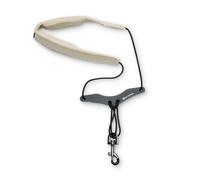 Protec Neck Strap for Saxophone 24" Less Stress Leatherette with Adjustable Comfort Bar and Metal Swivel Snap, Ivory, Model VC305MIV