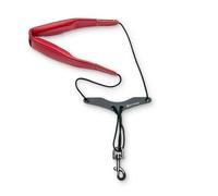 Protec Neck Strap for Saxophone 24" Less Stress Leatherette with Adjustable Comfort Bar and Metal Swivel Snap, Red, Model VC305MRX