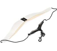 Protec Neck Strap for Saxophone 24" Less Stress Two-Tone Leather with Adjustable Comfort Bar and Metal Swivel Snap, White, Model LTC305WX