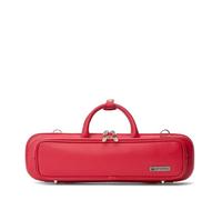 Protec Rumi Flute Leatherette PRO PAC Case with Large Exterior Pocket and Shoulder Strap (Fits B or C Foot), Red, Model RU308RX