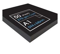 Protecatfile - 'High' Black Card - Ideal for Presentation Display and Mounting - 270gsm - A1-50 Sheets