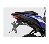 PROTECH license plate holder kit including reflector and plate light stainless steel/powder-coated aluminium black, black