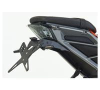 PROTECH license plate holder kit including reflector and plate light stainless steel/powder-coated aluminium black, black