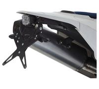 PROTECH license plate holder kit including reflector and plate light stainless steel/powder-coated aluminium black, black