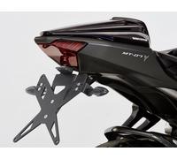PROTECH license plate holder kit including reflector and plate light stainless steel/powder-coated aluminium black, black