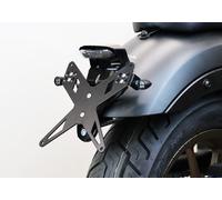 PROTECH license plate holder kit including LED-taillight, reflector and plate light stainless steel/powder-coated aluminium black, black