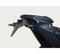 PROTECH license plate holder kit including reflector and plate light powder-coated stainless steel black, black