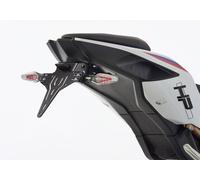 PROTECH license plate holder kit including reflector and plate light powder-coated stainless steel black, black