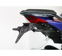 PROTECH license plate holder kit including reflector and plate light powder-coated stainless steel black, black