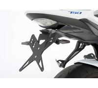 PROTECH license plate holder kit including reflector and plate light stainless steel/powder-coated aluminium black, black