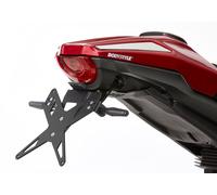 PROTECH license plate holder kit including reflector and plate light stainless steel/powder-coated aluminium black, black