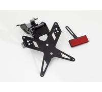 PROTECH license plate holder kit including reflector and plate light stainless steel/powder-coated aluminium black, black