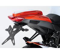 PROTECH license plate holder kit including reflector and plate light stainless steel/powder-coated aluminium black, black