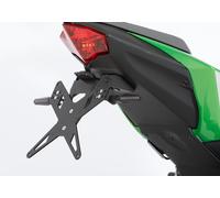 PROTECH license plate holder kit including reflector and plate light stainless steel/powder-coated aluminium black, black