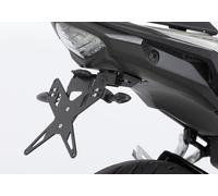 PROTECH license plate holder kit including reflector and plate light stainless steel/powder-coated aluminium black, black