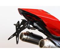 PROTECH license plate holder kit including reflector and plate light stainless steel/powder-coated aluminium black, black