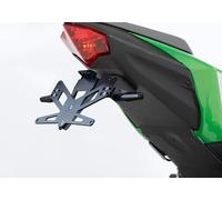 PROTECH license plate holder kit including reflector and plate light stainless steel/powder-coated aluminium black, black